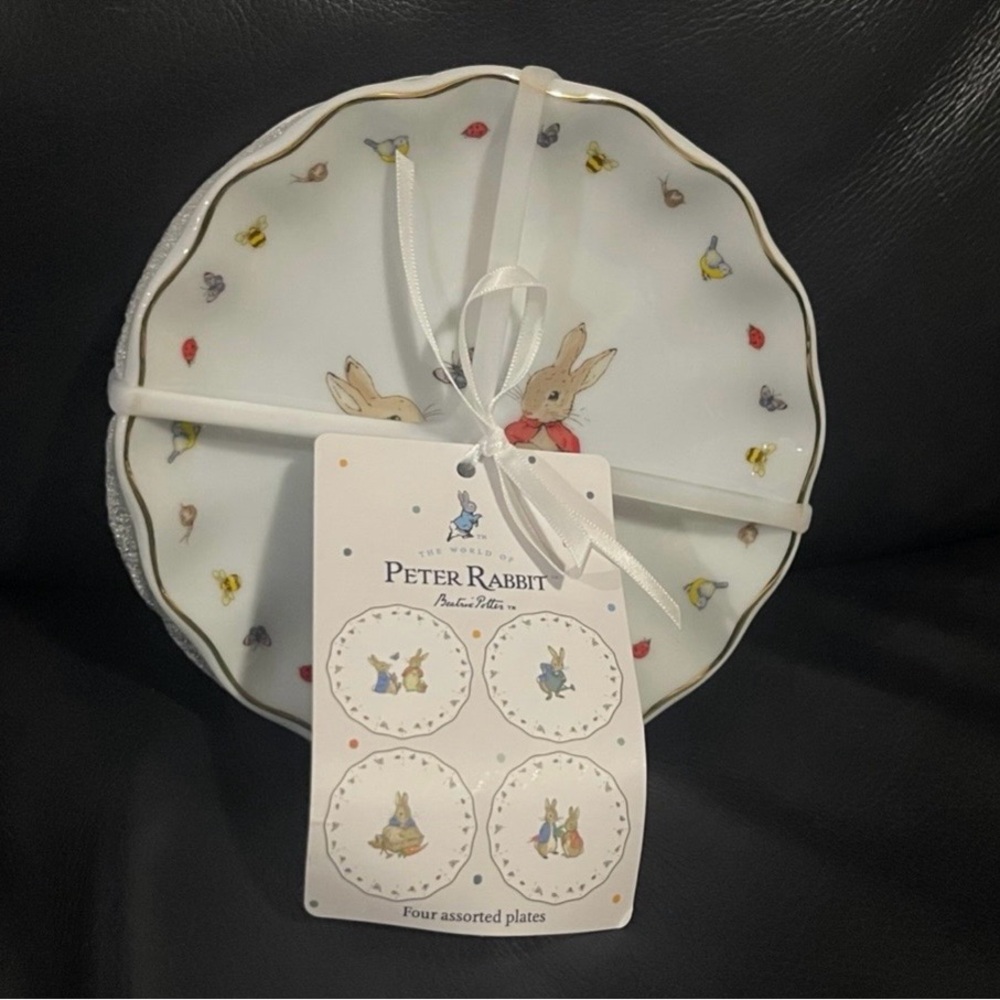 Easter Beatrix Potter Peter Rabbit Appetizer Plates, Set of 4